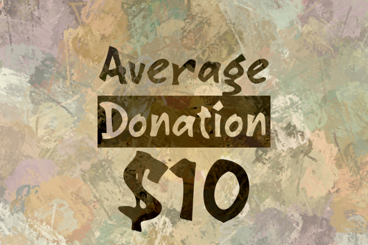 a Average Donation $10 Font