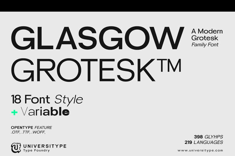 UT Glasgow Grotesk Font