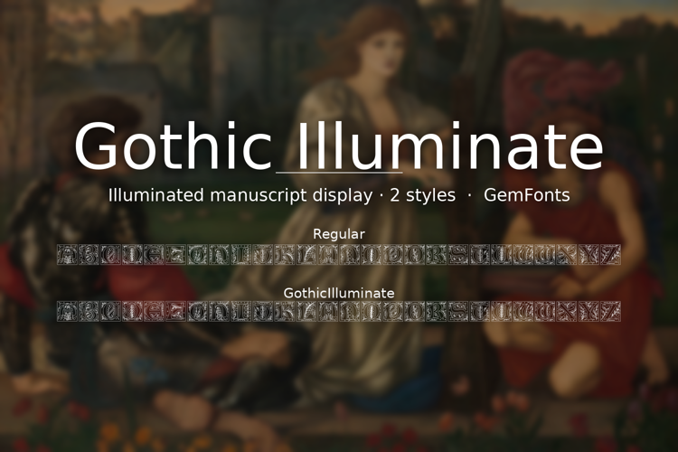 Preview of Gothic Illuminate Font