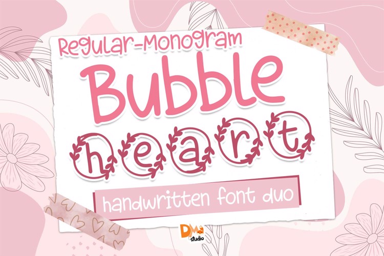 Bubble Heart Monogram Font