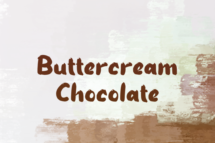 b Buttercream Chocolate Font