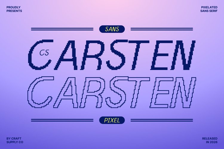 Preview of CS Carsten Pixel Font