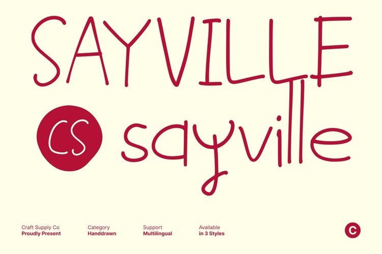 Preview of CS Sayville Font