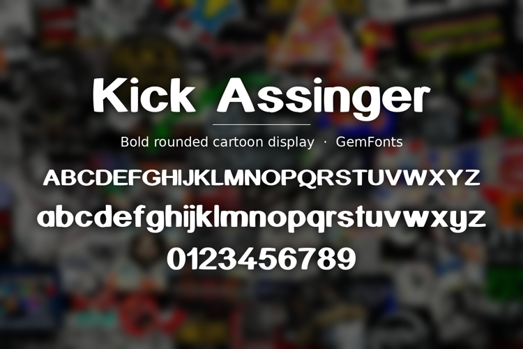 Preview of Kick Assinger Font