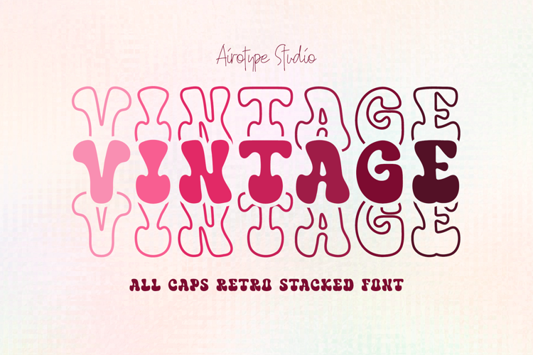 Preview of Vintage Stacked Font