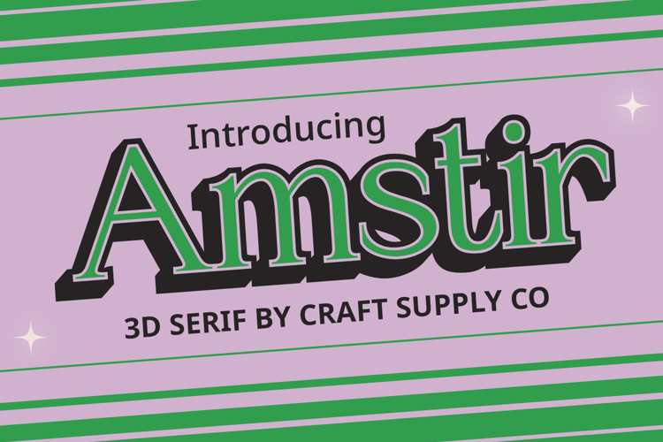 Amstir 3D Font