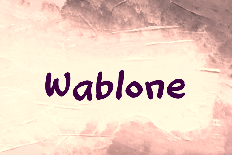 Preview of w Wablone Font