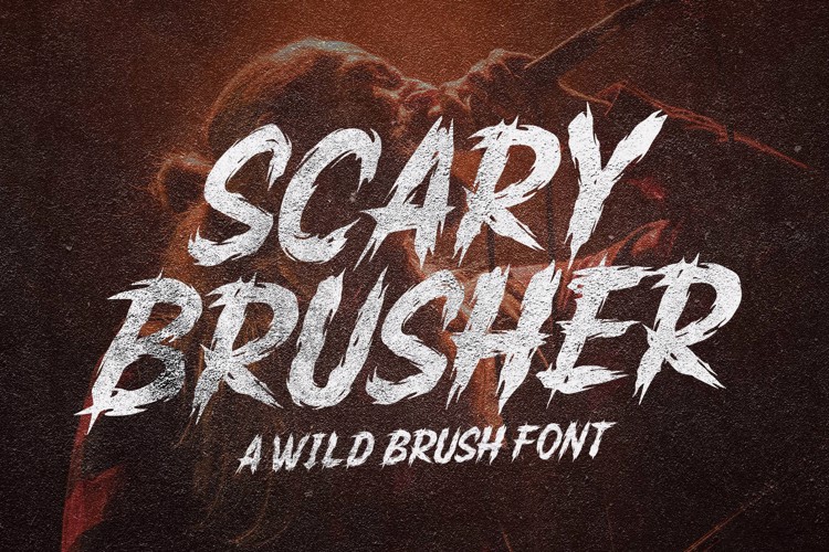 Preview of Scary Brusher Font