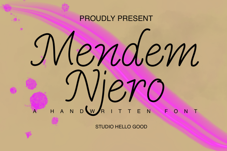 Preview of Mendem Njero Font