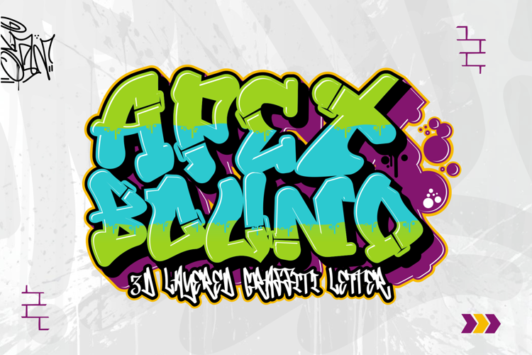 Apex Bound 3d Graffiti Font