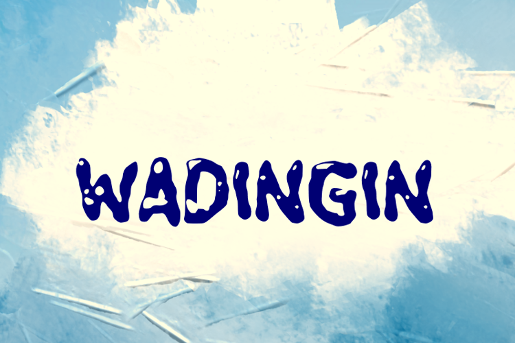 Preview of w Wadingin Font