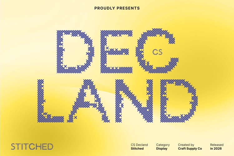 Preview of CS Decland Stitched Font