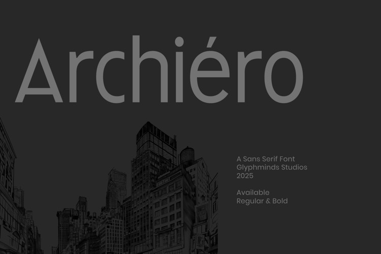 Preview of Archiéro Font