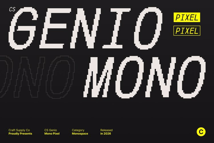 Preview of CS Genio Mono Pixel Font