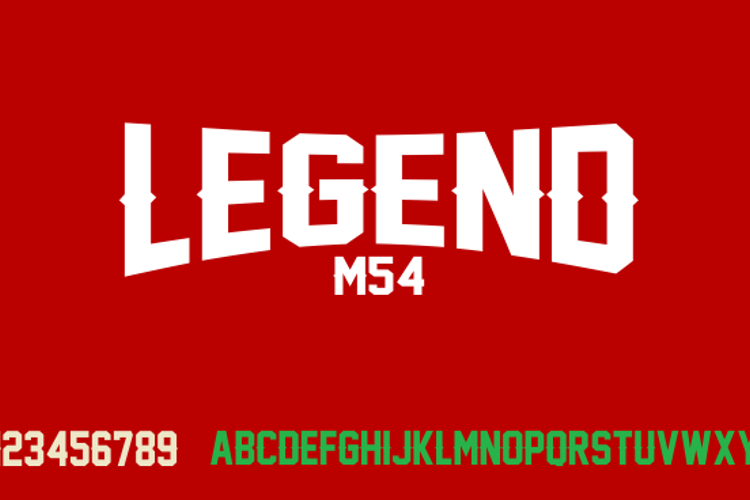 Legend M54 Font Justme54s FontSpace