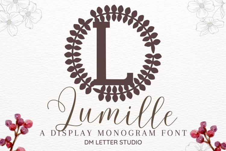 Preview of Lumille Monogram Font