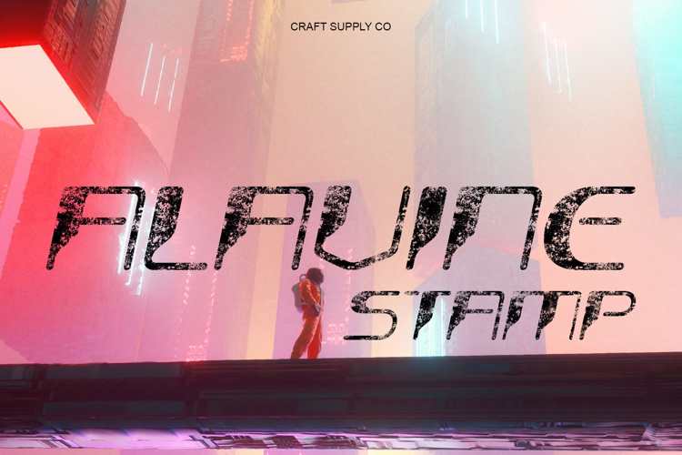 Preview of Alavine Stamp Font