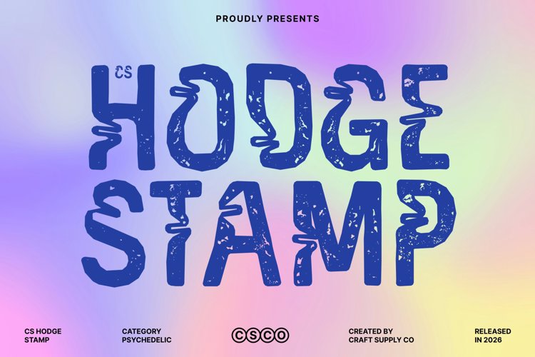 Preview of CS Hodge Stamp Font