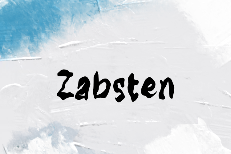 Preview of z  Zabsten Font