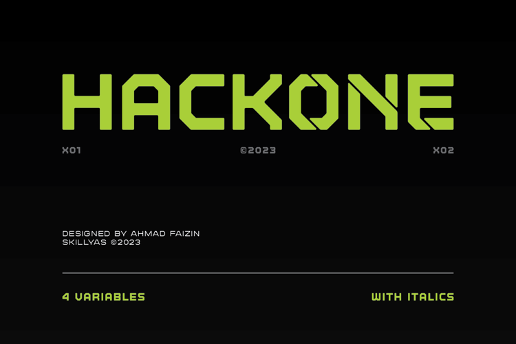 Hackone X 01 Font