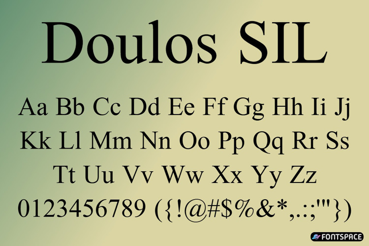 Preview of Doulos SIL Font