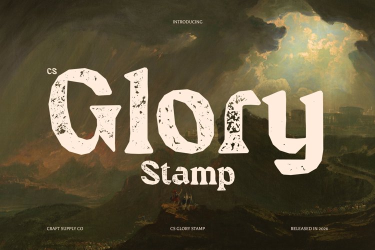 Preview of CS Glory Stamp Font