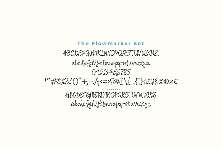 Preview of Flowmarker Font