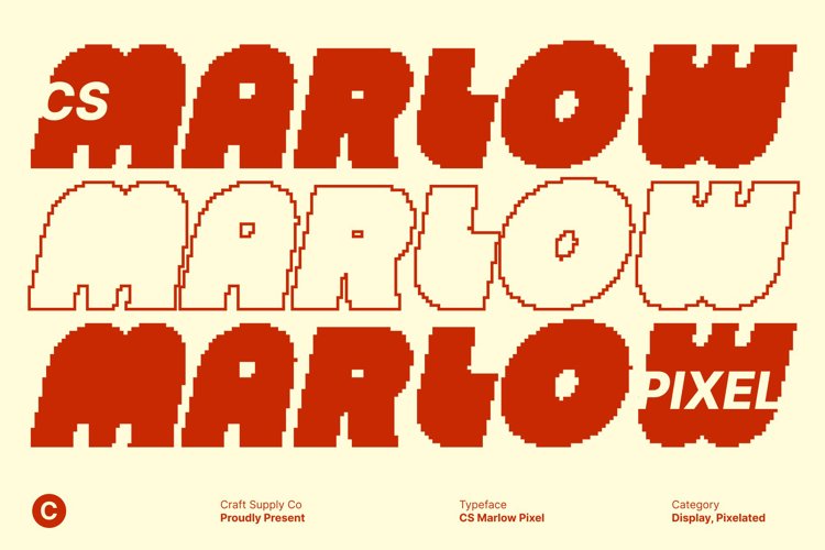 Preview of CS Marlow Pixel Font