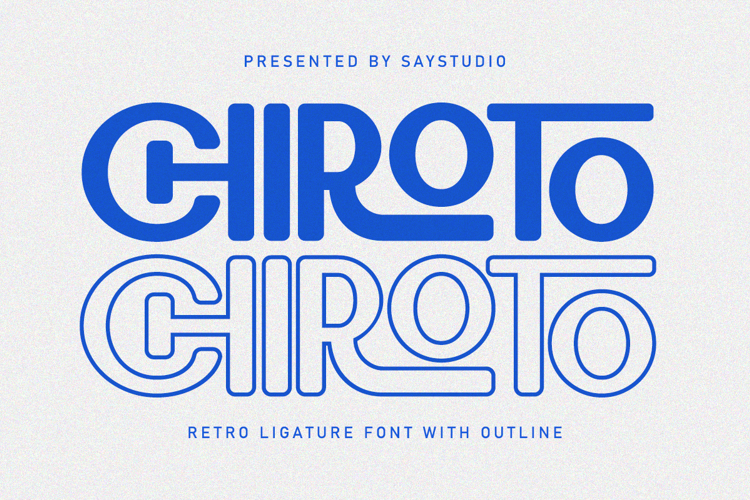 Preview of Chiroto Font