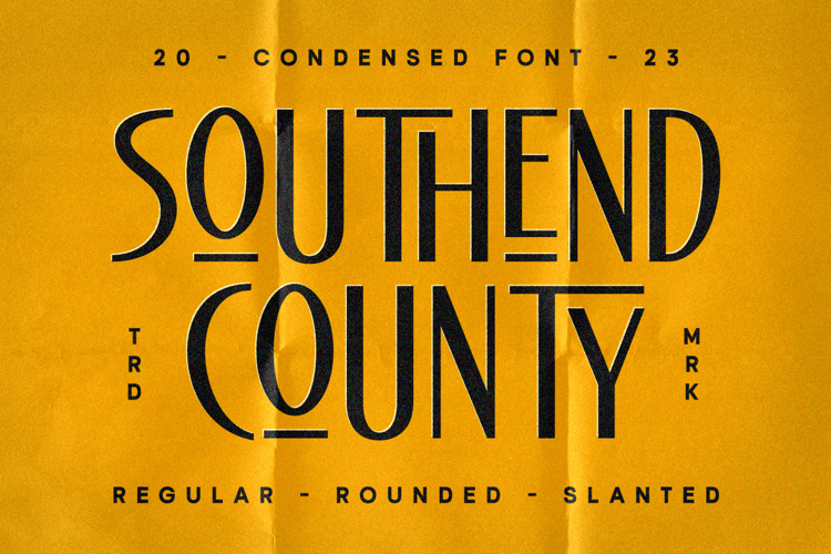 Preview of Southend County Font