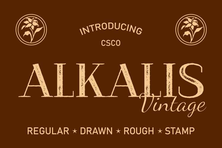 Alkalis Vintage Stamp Font
