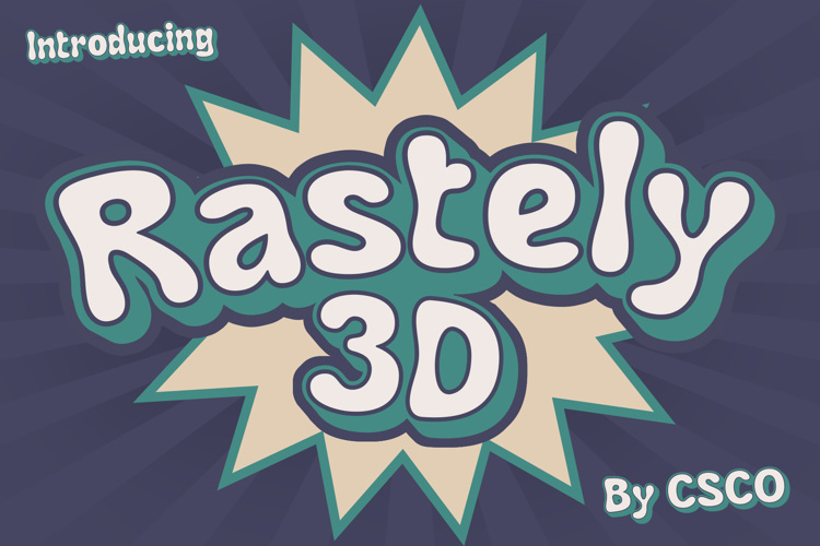 Rastely 3D Font