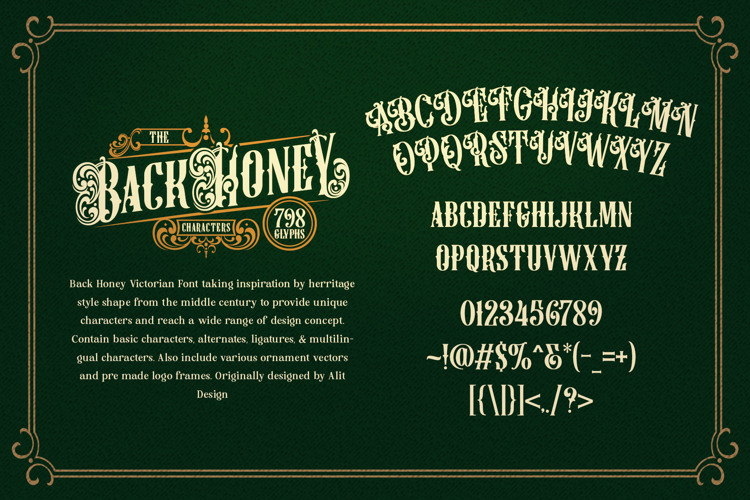 Back Honey Font