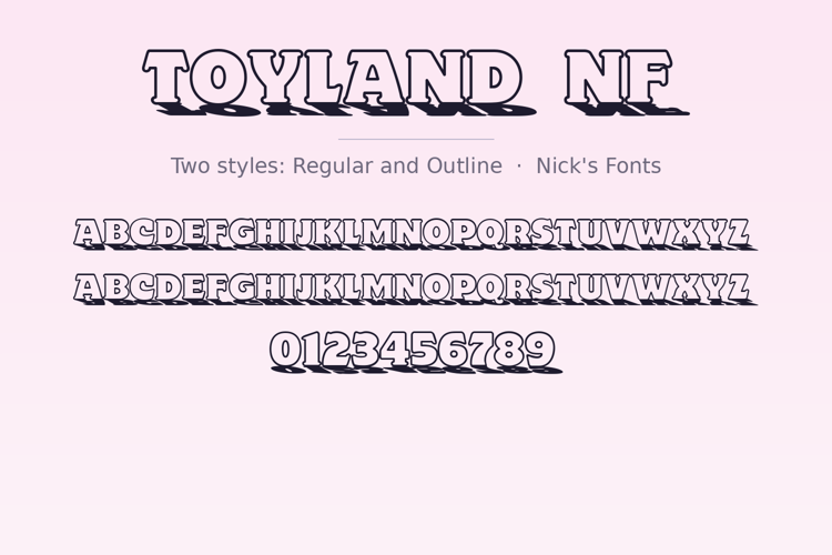 Preview of Toyland NF Font