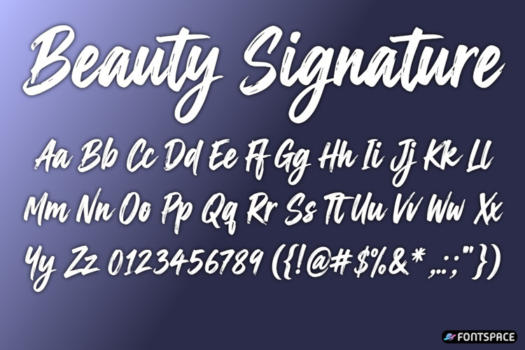 Preview of Beauty Signature Font
