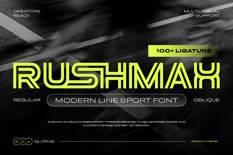 Preview of Rushmax Font