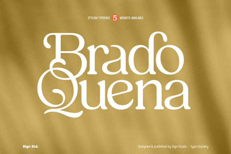 Preview of Brado Quena Font