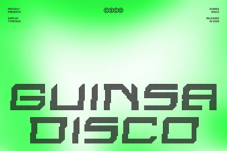 Preview of Guinsa Disco Font