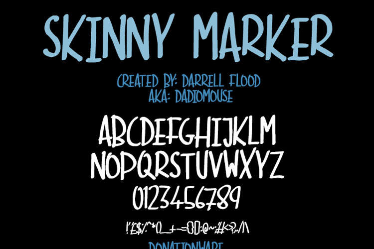 Skinny Marker Font