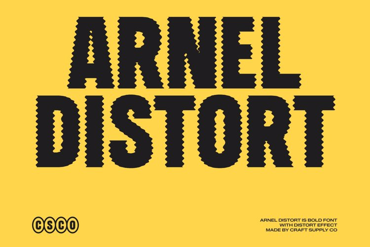 Preview of Arnel Distort Font