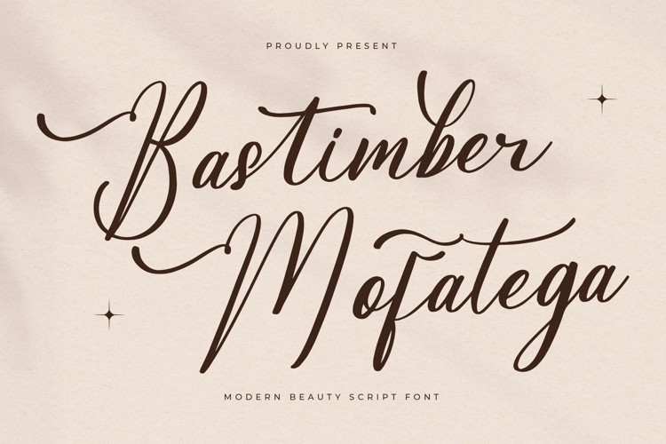 Preview of Bastimber Mofatega Font