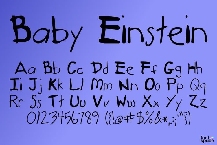 Preview of Baby Einstein Font