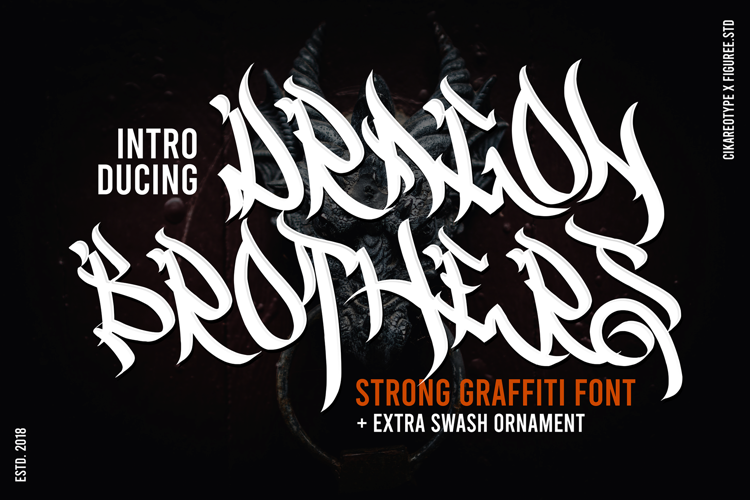 Preview of Dragon Brothers Font