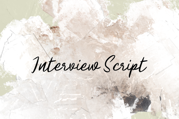 i Interview Script Font