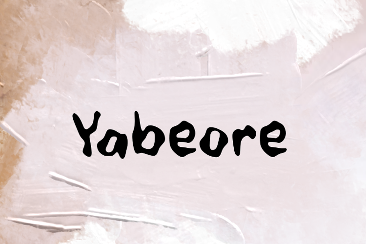 Preview of y Yabeore Font