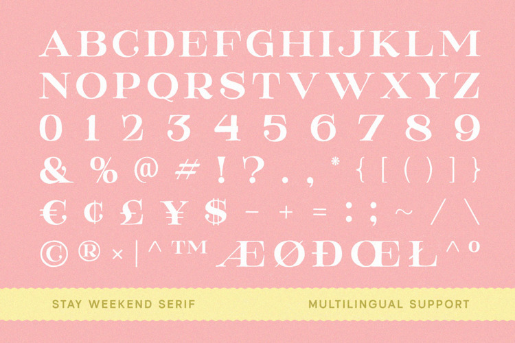 Preview of Stay Weekend Serif Font