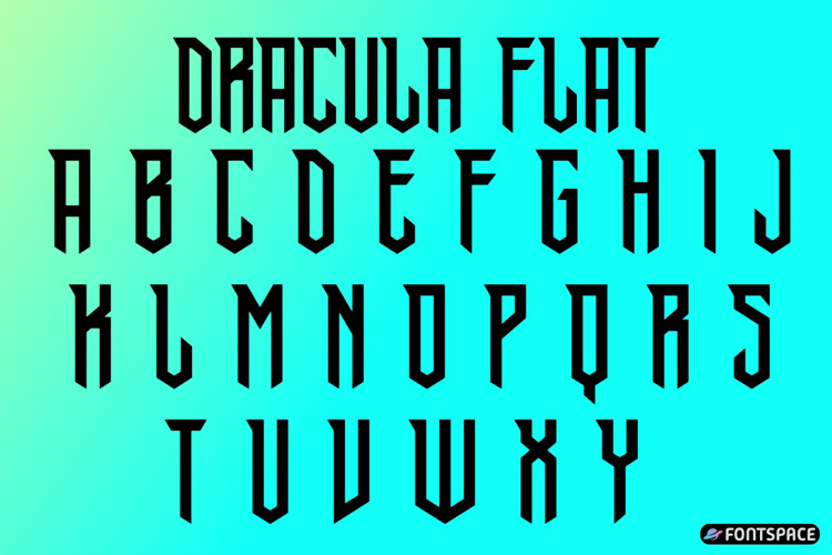 Preview of Dracula Flat Font