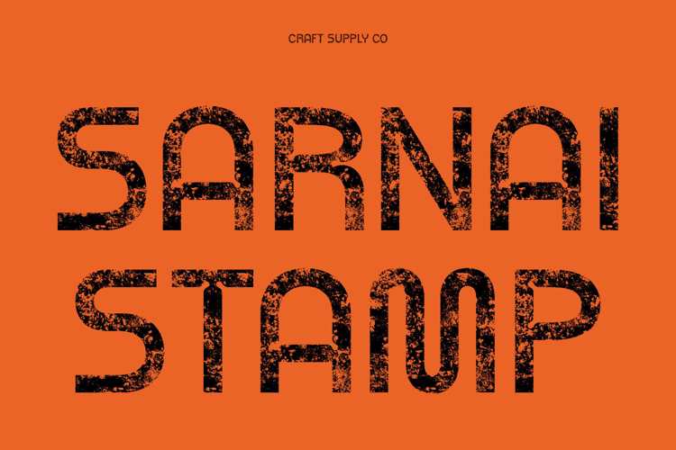 Preview of Sarnai Stamp Font