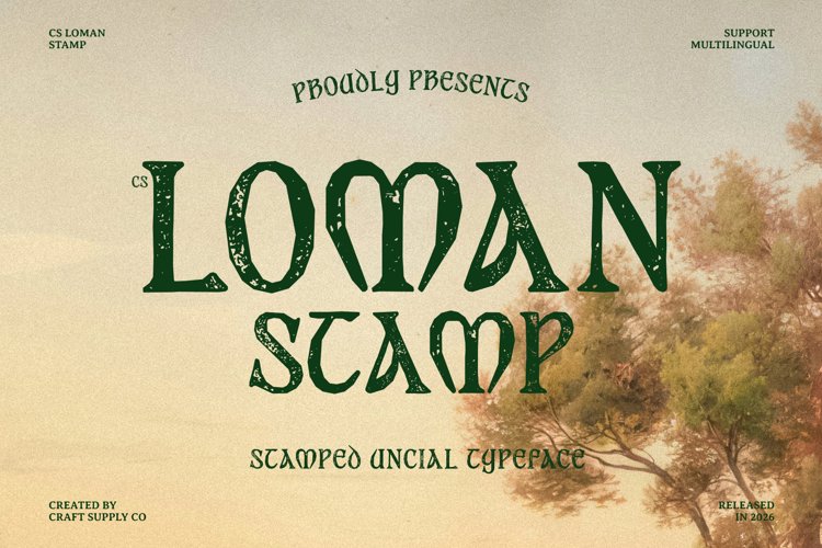 Preview of CS Loman Stamp Font