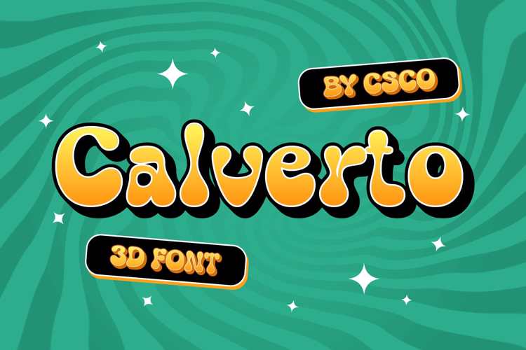 Calverto 3D Font